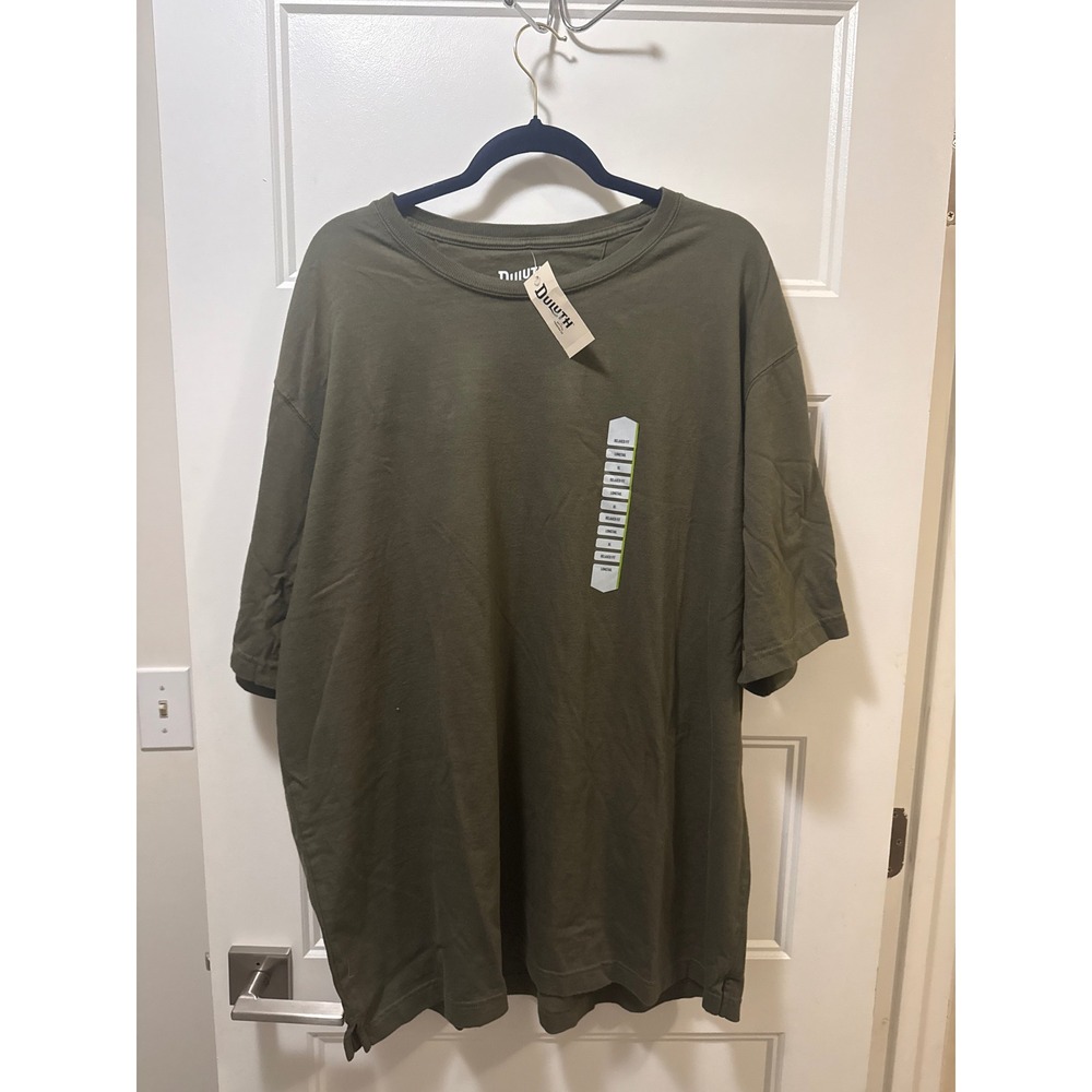 Duluth Trading Co Mens Longtail T Relaxed Fit T-Shirt XL Olive Green 76020